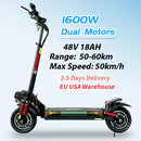EMANBA X4 EU USA In Stock 2*800W Powerful Dual Motors Electric Kick Scooter 10Inch  Off Road Tire E Scooter 50-60km