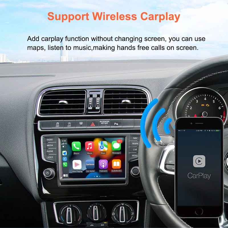 Bonroad Wireless Carplay Android Car Interface For VW Volkswagen Skoda Octavia A5 Golf 7 Polo Passat B8 MIB MIB2 Module