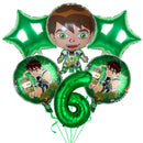 Ben-10 Party Decoration Balloon Cartoon Huge Boy Round 18 inch Balloon Birthday Party Supplies Kids Favor Baby Shower Gift