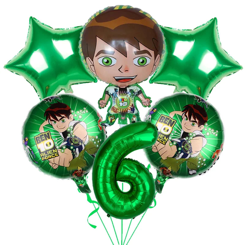 Ben-10 Party Decoration Balloon Cartoon Huge Boy Round 18 inch Balloon Birthday Party Supplies Kids Favor Baby Shower Gift