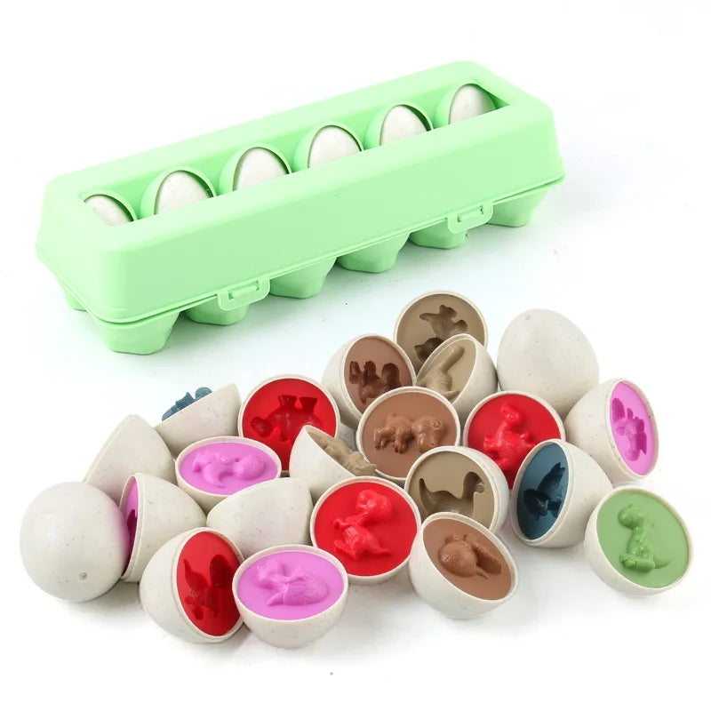 Montessori Educational Toys Smart Egg Shape Matching Easter Eggs Sorting Stacking Toy Games For Baby Kids Development 2 3 4 Year