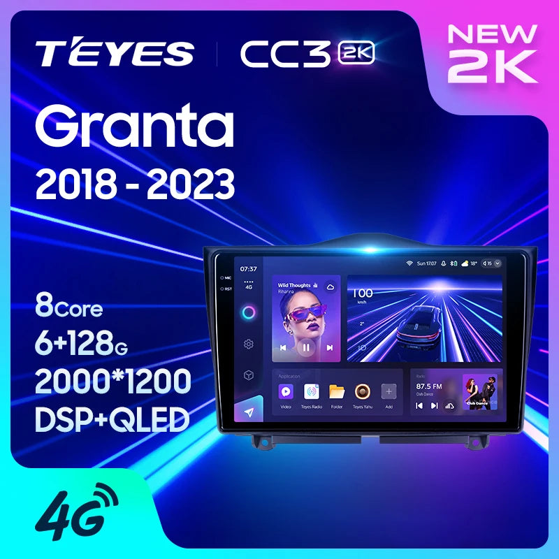 TEYES CC3L CC3 2K For LADA Granta Cross 2018 - 2023 Car Radio Multimedia Video Player Navigation stereo GPS Android 10 No 2din 2 din dvd