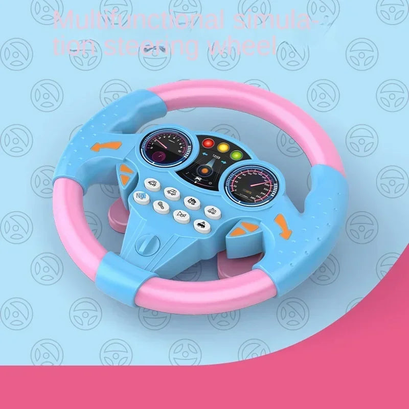 New Children's Electronic Adventure Game Steering Wheel Racing Cars Driving Toys Simulating Vehicles Music Sounds Baby Gifts