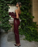 Luxury Leather Strapless Short Dress Women's Sexy Party Curvy Mini Dresses Evening Corset Red Brown Cocktail Autumn Fall 2026