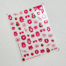 1PCS 5D Cartoon Kuromi Hello Kitty Nail Stickers Sanrio Animation Nail Art Decoration Sanrio Cute Melody Embossed Stickers