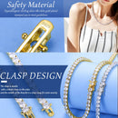 TUHE Unisex Tennis Necklaces Silver 925 Moissanite For Women Man 2MM-3MM Tennis Chain For Women Men Hip Hop Jewelry Party Gift