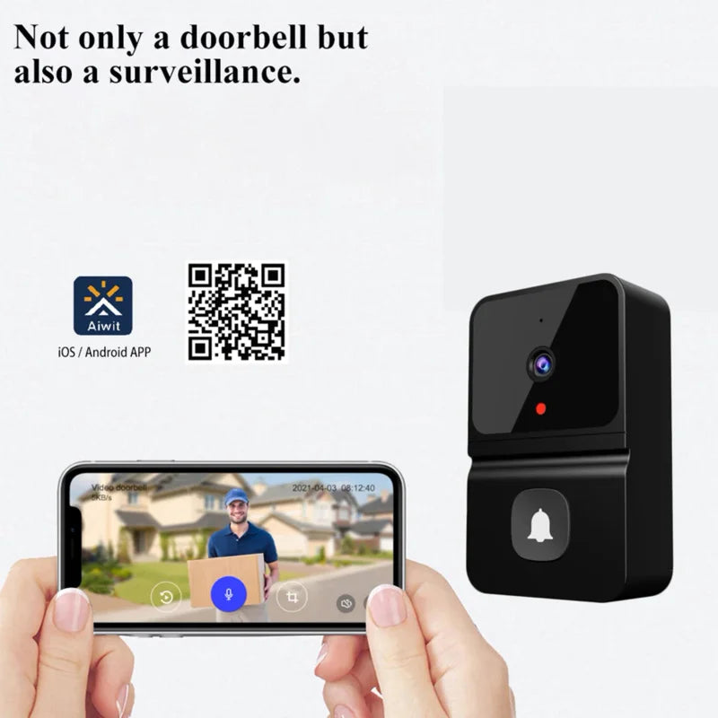 Tuya WiFi Doorbell Camera Video Intercom IR Night Vision Smart Home Security Alarm System 1080P PIR Motion Detection 2-Way Audio