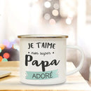 The Entire Universe Best Dad Print Coffee Cup Enamel Mugs Gift Father's Day Drink Wine Juice Cup Fathers Day Gifts Enamel Mug