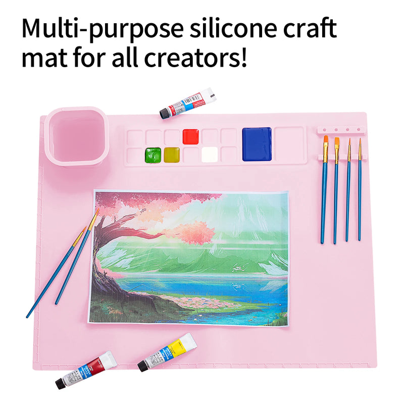 Creative Magnet Silicone Mat Set Craft Non Stick Suction Cup Silicone Painting Mat Suitable For Children Students