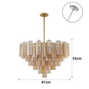 Amber Murano Glass Ceiling Chandelier Round for Dining Living Room Bedroom Modern Murano Glass Pendant Chandelier Light