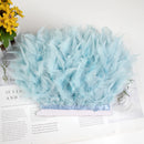1 Meter Natural Turkey Feathers Trims 10-15cm for Sewing Ribbon Clothing Fringe Plumes Decoration DIY Crafts Wedding Party Dress