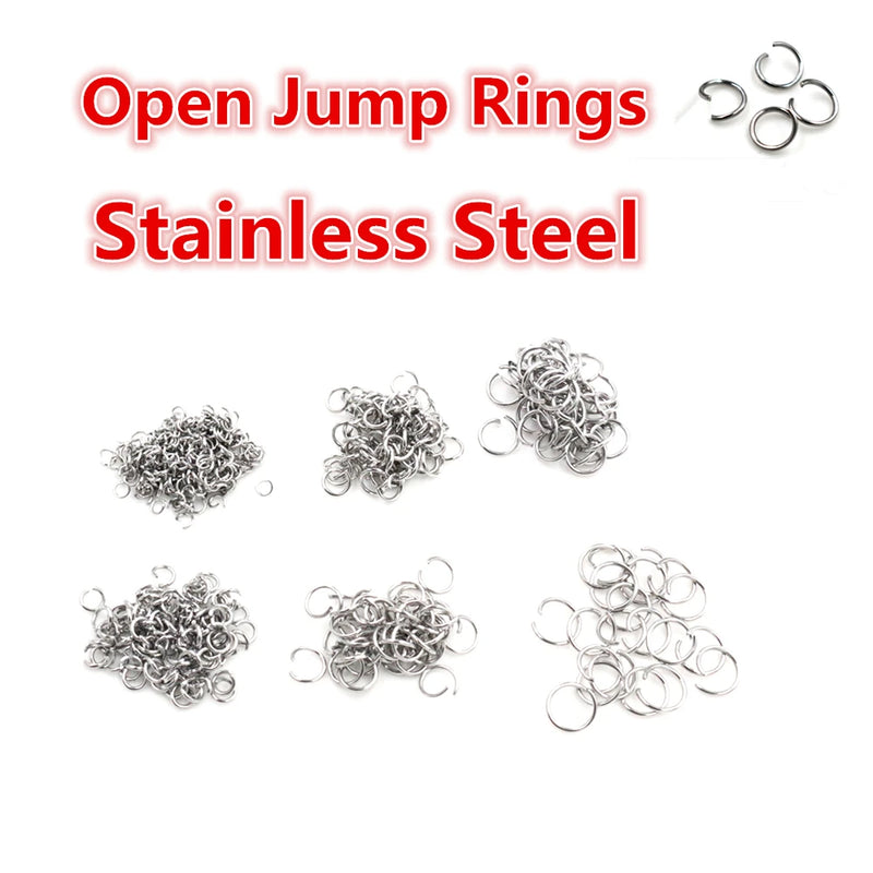 Open Jump Rings 200pcs/lot 3 4 5 6 7 8 10 mm Open JumpRings for DIY Jewelry Making Necklace Bracelet Findings Connector Supplies