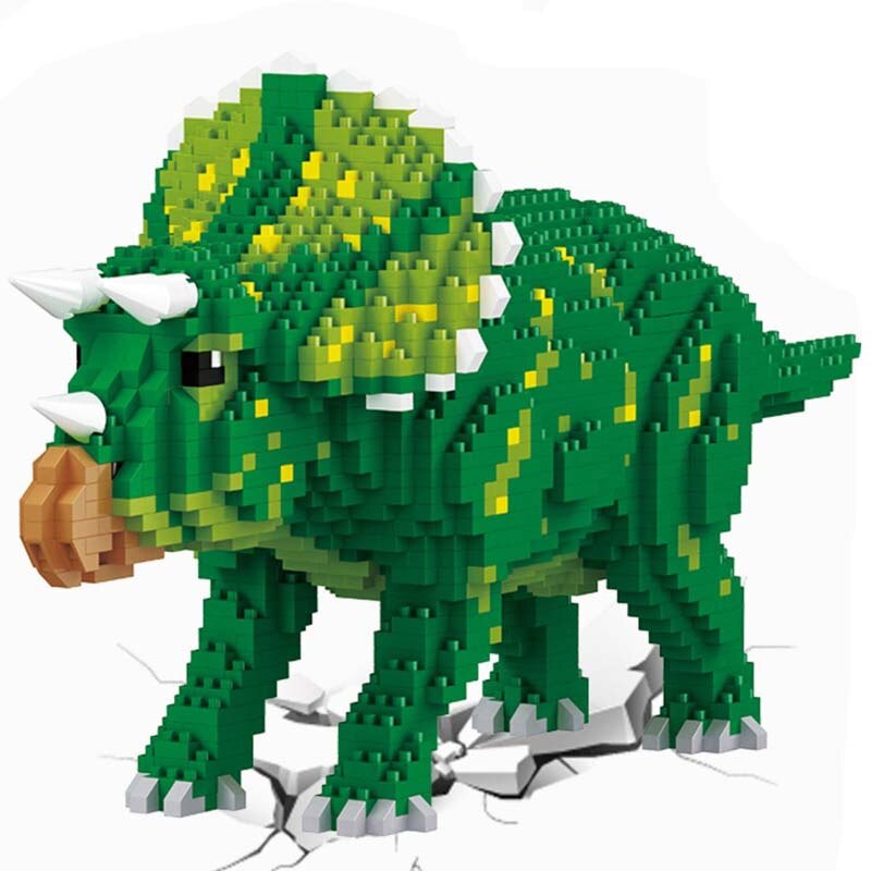 4 New Balody Dinosaur Blocks Classic Cartoon Anime Diamond Building Blocks Triceratops Model Tyrannosaurus Rex Bricks Toys