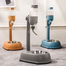 Anti-tip Dog Bowl With Drinking Water Bottle Plastic Automatic Dispenser Feeder Hanging Kettle Cat Food Container Pet Supplies