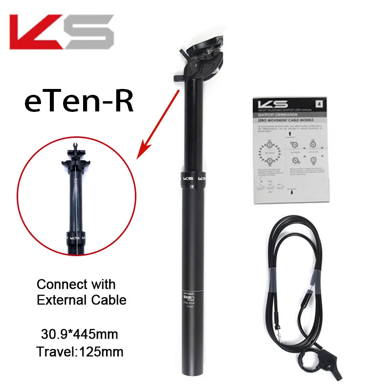 KS EXA 900I Wire Control Hydraulic Seat Tube MTB Seatpost 30.9/31.6mm Cable Remote Internal Routing Dropper