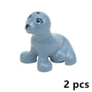 MOC City Animal Zoo Fram Accessories Building Block Figures Goat Sheep Eagle Owl Panda Parrot Seagull Penguin Bricks Toy Gift