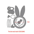 Easter Bunny Rabbit Basket dome candy holder Metal Cutting die for Thanks card Making