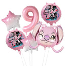 6pcs Disney Lilo & Stitch Party Balloons Stitch 32" Number Balloon set Baby Shower Birthday Party Decorations Kids Toy Gifts