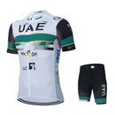 UAE 2023 Pro Team Cycling Racing Jersey Maillot Ciclismo Short Sleeve Summer Mens Road Cycling Bib Gel Shorts Kit Ropa De Hombre
