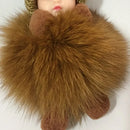 Sleeping Baby Keychain Cute Soft Fluffy Plush Doll Key Ring Women Girl Bags Pendant Backpack Accessories Gifts