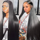 Bling Hair Brazilian Straight 13x4 Transparent Lace Front Human Hair Wigs For Black Women 13x6 Lace Frontal Wig Pre Plucked