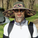 Men Women Large Brim Sunscreen Sun Hat Summer Breathable Face Fishing Cap Outdoor Riding Fishing Leisure Caps