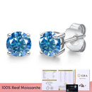 Real 0.1-3CT Test Passed Moissanite Diamond Stud Earrings for Women S925 Silver Platinum Plated Bride Wedding GRA Fine Jewelry
