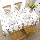 Easter Bunny Eggs Plastic Waterproof Tablecloth Easter Decor For Home 2025 Plants Table Cloth Easter Party Supplies Decor