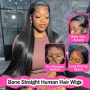 The Mirrorline | 40-Inch Bone Straight HD Lace Front Wig, Brazilian Remy