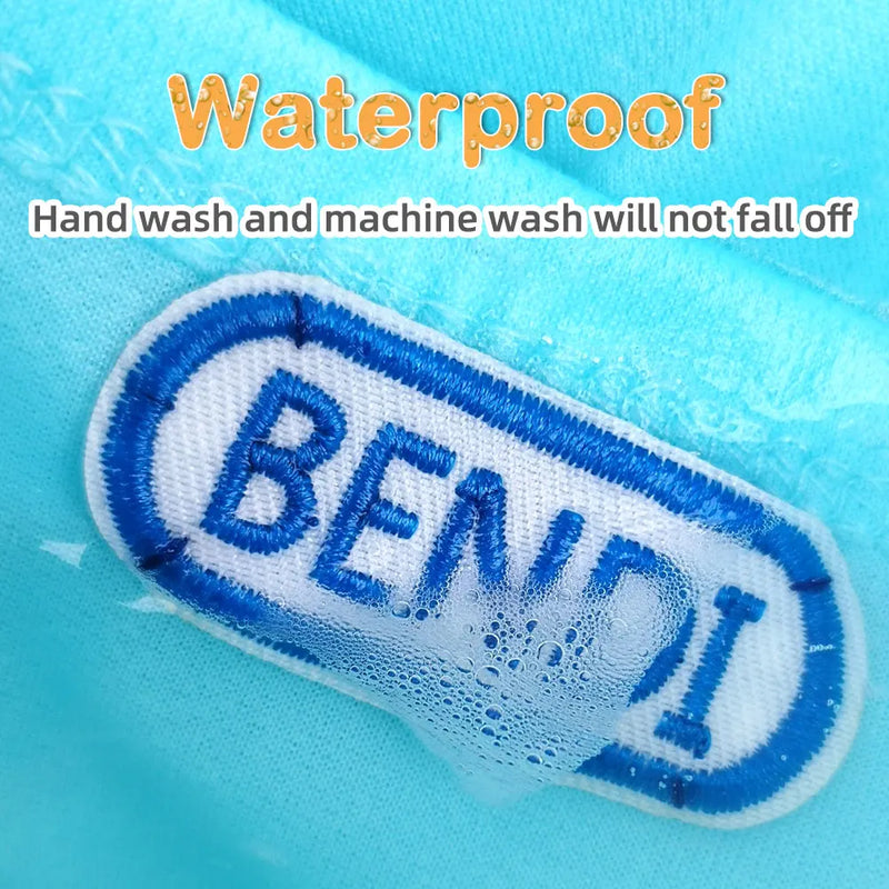 Custom Personalized Washable Cotton Patch Children Embroidery Name Sticker Waterproof Cloth Sewing Label Fabric Clothing Tags