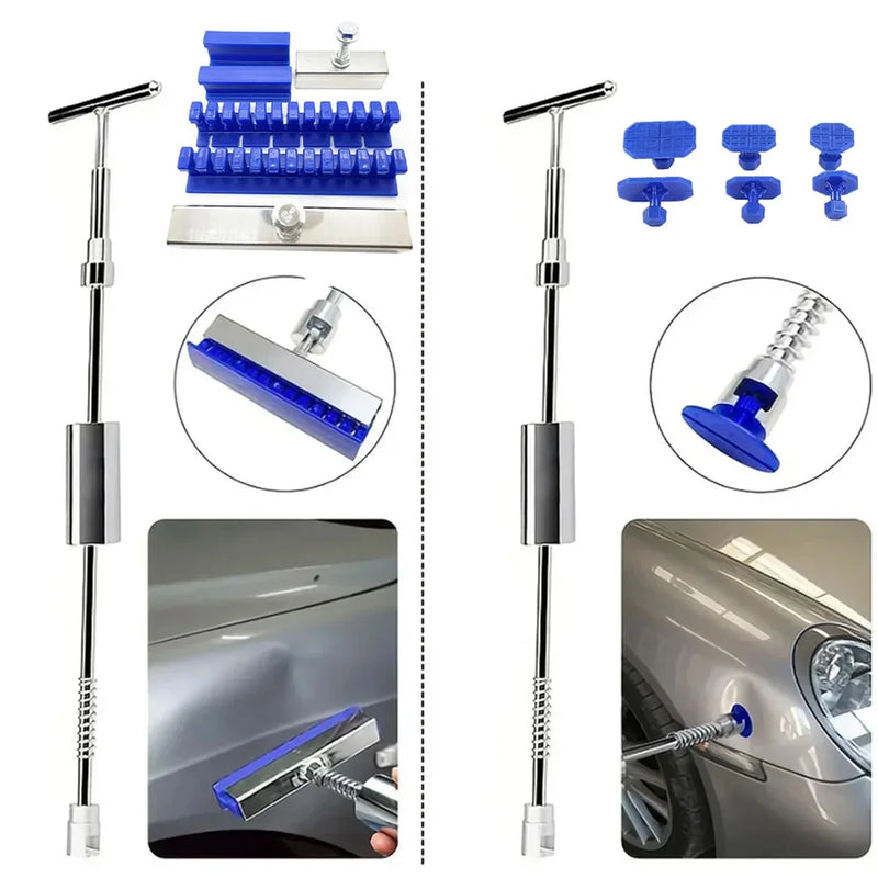 Car Dent Repair Kit Golden Lifter Slide Hammer T-bar Puller Paintless Automotive Mechanical Workshop Tools Body Dent Removal