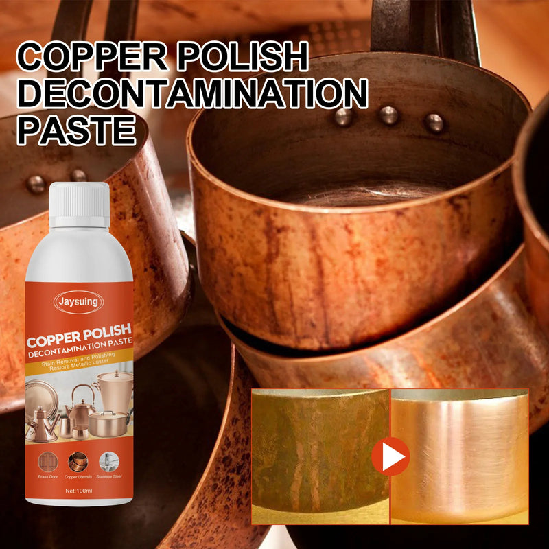100ML Powerful Metal Polish Cleaner Remover Stains and Oxidation for Metal Cookware Copper Product Household Cleaning Utensils
