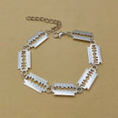 1pcs Fashion Handcuffs Razor Blade Safety pin Connector Charms Bracelets For Women Men Punk Goth Gothic Rock Jewelry Gift
