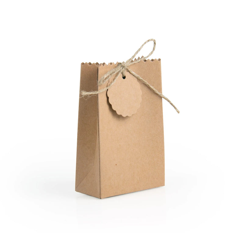 10/20pcs Retro Kraft Paper Bag With Hemp Rope Wedding Birthday Favor for guest Gift Packaging Bag Candy Box Christmas party