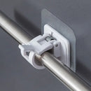 Set of 2/4/8 Self Adhesive Hooks Punch-free Curtain Rod Clip Hook Window Curtains Wall Hanging Holder Household Clamp Fixed Clip