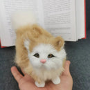 Cute Simulation Cat Plush Toys Hard Stuffed Kitten Model Fake Cat Realist Animals For Kids Girls Birthday Valentine's Day Gift