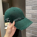 Purple Pleated Baseball cap New 2023 Flat Tongue Hat Small Face Wide brim Versatile Sunscreen Baseball cap for Men and Women