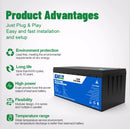 EASUN LiFePO4 Battery 12V 24V 100Ah 300Ah Lithium Iron Phosphate Battery Built-in BMS 6000+ Cyclic For Inverter Solar RV No Tax