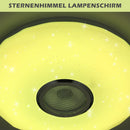 Moderne Musikleuchte RGB Dimmen Smart LED Lampe 30W Φ28cm mit Fernbedienung und APP-Steuerung für Schlafzimmer Wohnzimmer
