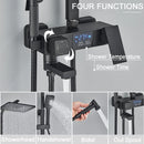 4 Ways Digital Display Shower Faucet Bathroom Thermostatic/Hot Cold Rainfall Shower Head Brass Rotate Mixers Bidet Faucet