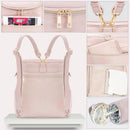 Diaper Bag Backpack, Fashion Leather Mommy Backpacks, Travel Baby Diaper Bags with in Bag Organizer and Changing Pad