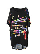 XITAO Druckmuster T-Shirt Mode Neue Damen unregelmäßiger Pullover Klein Frisch 2020 Sommer Patchwork Elegant Locker Tee XJ4809