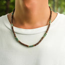 Trendy Small Wood Beads Necklace Men Vintage Short Beaded Chain Choker Necklaces 2023 Fashion Jewelry Collar on Neck Accessories