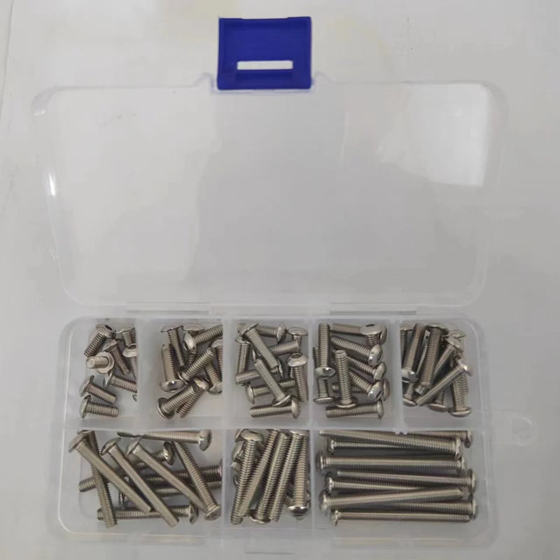 M2 M2.5 M3 M4 M5 M6 M8 M10 Hex Socket Screw Set 304 Stainless Steel Hexagon Button Cap Head Metric Machine Bolt Assortment Kit