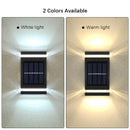 6LED Outdoor Solar Wall Lamp, Waterproof Wall Washing Lights, Up And Down Lighting, For Terrace, Garden, Fence, Villa Exterior W