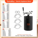SucceBuy Beer Growler Tap System Keg Growler with Pressure Display CO2 Regulator Faucet Leak-Proof Ring For Draft Homebrew
