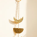 Gold Moon Phases Wall Hanging Boho Metal Moon Garland Wall Art Bohemian Room Decor Aesthetic Living Room Bedroom Nursery Decor