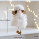 New Christmas Mouse Doll Pendant Girl Ballet Angel Christmas Tree Pendant Plush Hanging Xmas Decoration Charms New Year Gifts