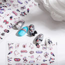 1PCS 5D Cartoon Kuromi Hello Kitty Nail Stickers Sanrio Animation Nail Art Decoration Sanrio Cute Melody Embossed Stickers