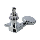 FLEOR Set of 3x3 Tuning Pegs Acoustic Guitar Machine Heads Tuners Keys 3L3R,Chrome/Black